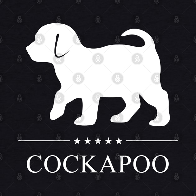 Cockapoo Dog White Silhouette by millersye